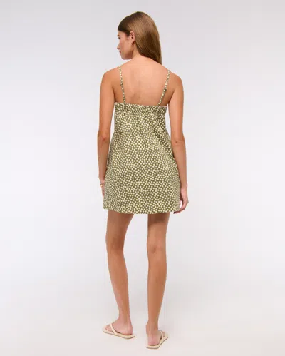 Abercrombie & Fitch Linen-blend Button Skort In Multi