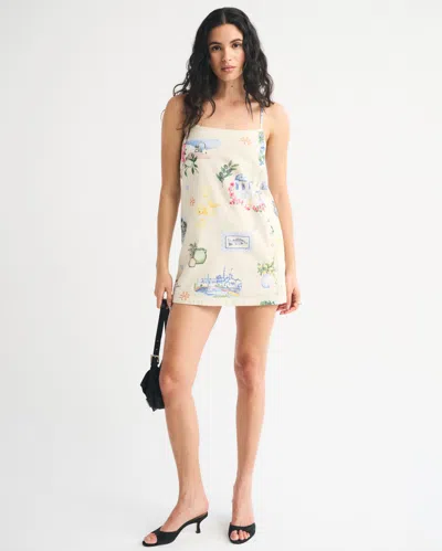 Abercrombie & Fitch Linen-blend Button Skort In Burgundy