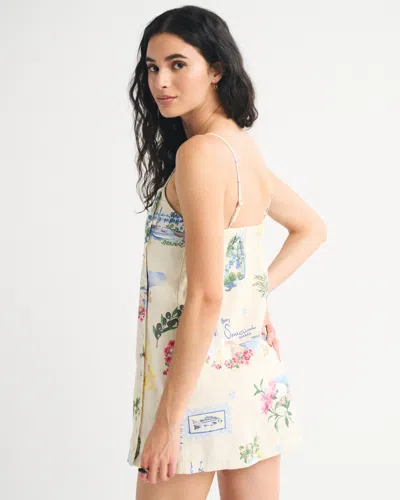 Abercrombie & Fitch Linen-blend Button Skort In Burgundy