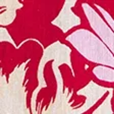 Abercrombie & Fitch Linen-blend Button Skort In Red