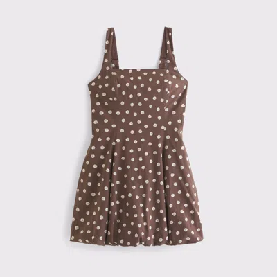 Abercrombie & Fitch The A&f Mila Bubble Hem Mini Skort In Brown