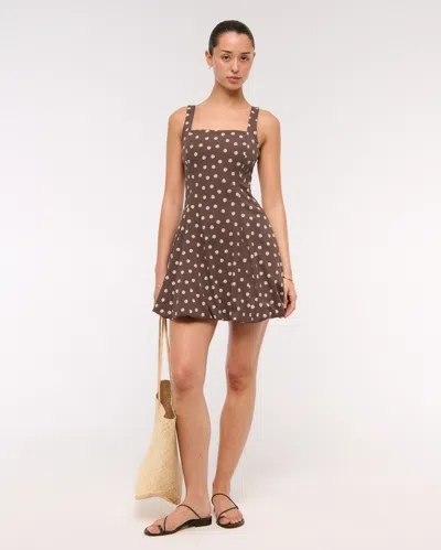 Abercrombie & Fitch The A&f Mila Bubble Hem Mini Skort In Brown