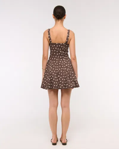 Abercrombie & Fitch The A&f Mila Bubble Hem Mini Skort In Brown