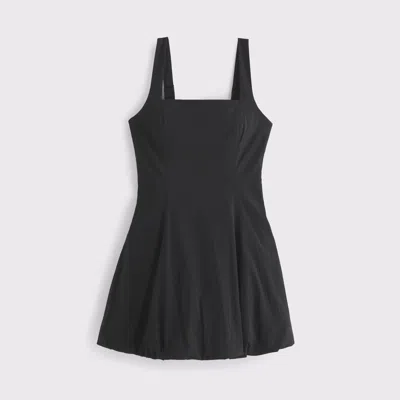 Abercrombie & Fitch The A&f Mila Bubble Hem Mini Skort In Black