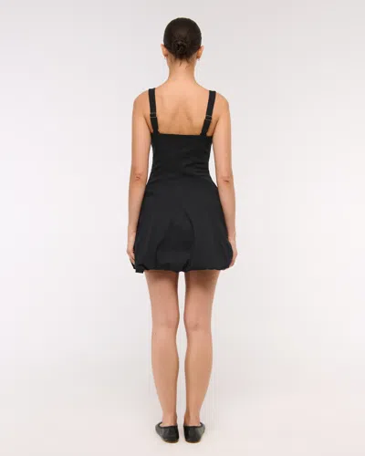 Abercrombie & Fitch The A&f Mila Bubble Hem Mini Skort In Black