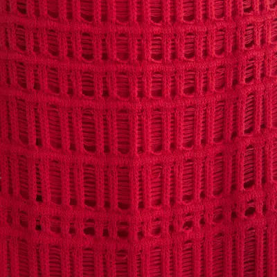 Abercrombie & Fitch Crochet-style Maxi Dress In Red