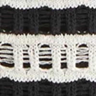 Abercrombie & Fitch Crochet-style V-neck Mini Dress In Black