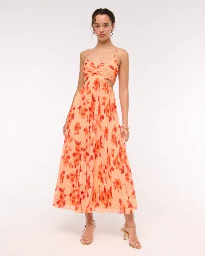 Abercrombie & Fitch The A&f Giselle Babydoll Cutout Maxi Dress