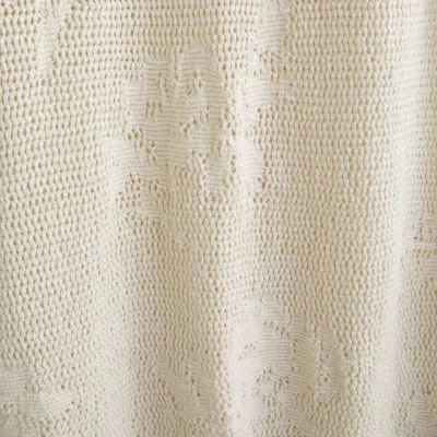 Abercrombie & Fitch Strapless Crochet-style Maxi Dress In White