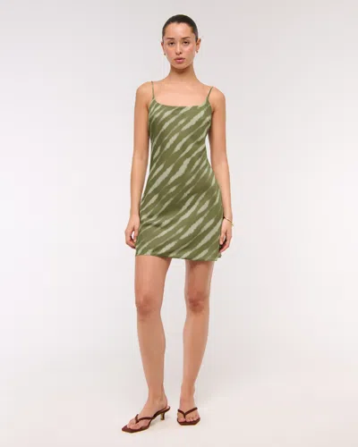 Abercrombie & Fitch The A&f Julia Slip Mini Dress In Green
