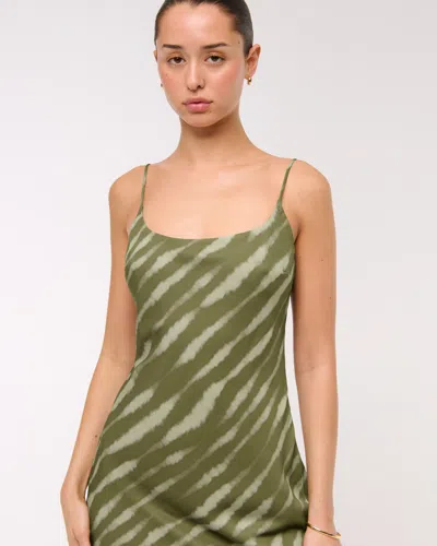 Abercrombie & Fitch The A&f Julia Slip Mini Dress In Green