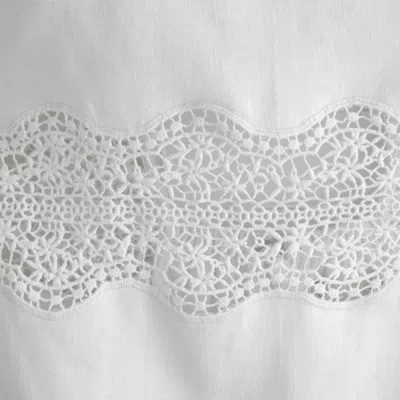 Abercrombie & Fitch Apron Lace-trim Mini Dress In White