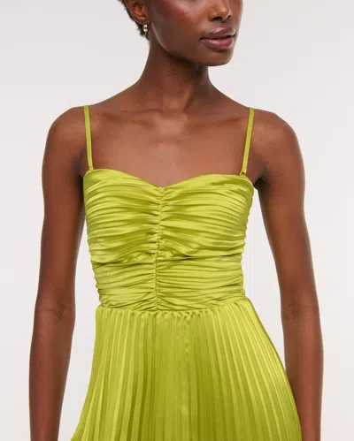 Abercrombie & Fitch The A&f Giselle Strapless Tiered Maxi Dress In Green