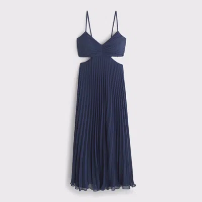Abercrombie & Fitch The A&f Giselle Babydoll Cutout Maxi Dress In Blue