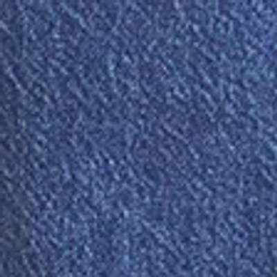 Abercrombie & Fitch Open-back Halter Denim Mini Dress In Blue