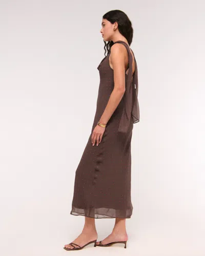 Abercrombie & Fitch The A&f Julia Slip Scarf Maxi Dress In Brown