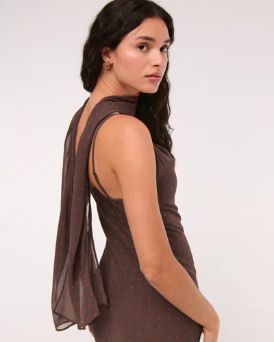 Abercrombie & Fitch The A&f Julia Slip Scarf Maxi Dress In Brown