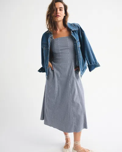 Abercrombie & Fitch The A&f Mila Midi Dress In Blue