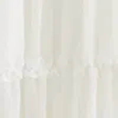 Abercrombie & Fitch Strapless Ruffle Maxi Dress In White