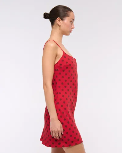 Abercrombie & Fitch The A&f Julia Slip Mini Dress In Red