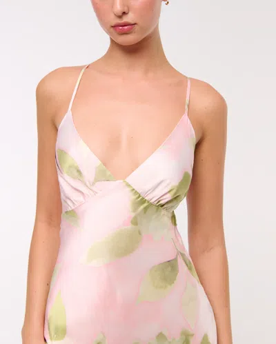 Abercrombie & Fitch The A&f Julia Slip Tie-back Maxi Dress In Pink