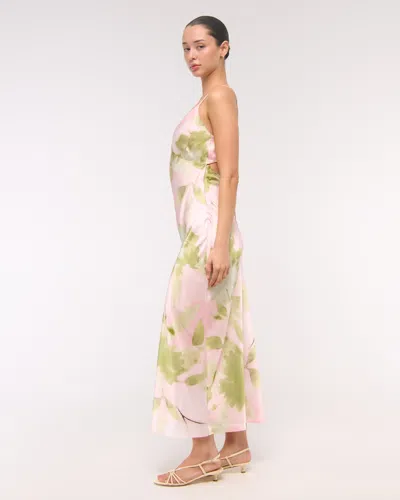 Abercrombie & Fitch The A&f Julia Slip Tie-back Maxi Dress In Pink