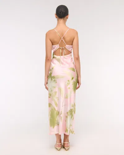Abercrombie & Fitch The A&f Julia Slip Tie-back Maxi Dress In Pink