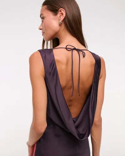 Abercrombie & Fitch The A&f Julia Slip Cowl-back Maxi Dress In Multi