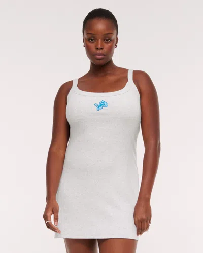 Abercrombie & Fitch Detroit Lions Bra-free Essential 90s Rib Mini Dress