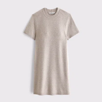 Abercrombie & Fitch The A&f Madeline Mini Sweater Dress In Sand