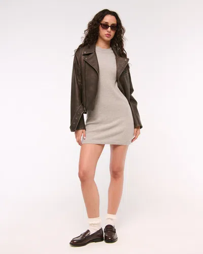 Abercrombie & Fitch The A&f Madeline Mini Sweater Dress In Sand
