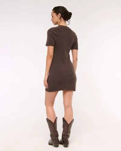 Abercrombie & Fitch The A&f Madeline Mini Sweater Dress In Brown