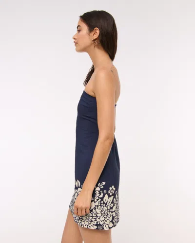 Abercrombie & Fitch The A&f Scarlett Strapless Skort In Blue