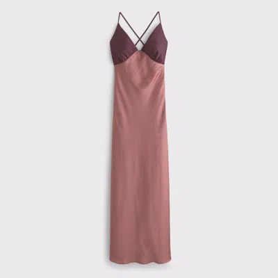 Abercrombie & Fitch The A&f Julia Slip Tie-back Maxi Dress In Brown