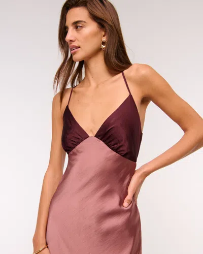 Abercrombie & Fitch The A&f Julia Slip Tie-back Maxi Dress In Brown