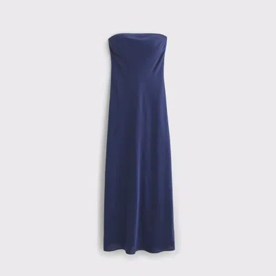 Abercrombie & Fitch The A&f Julia Strapless Scarf Maxi Dress In Blue