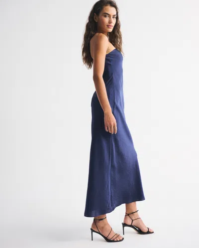 Abercrombie & Fitch The A&f Julia Strapless Scarf Maxi Dress In Blue