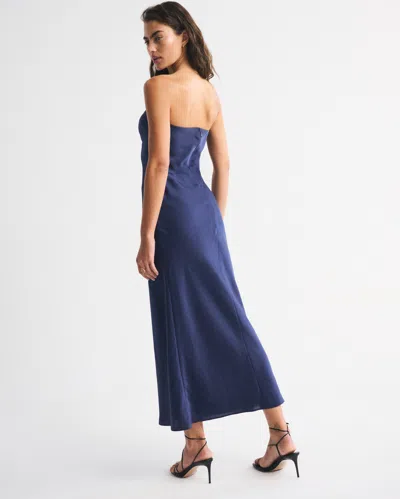 Abercrombie & Fitch The A&f Julia Strapless Scarf Maxi Dress In Blue