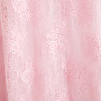 Abercrombie & Fitch Cowl Neck Lace Maxi Dress In Pink