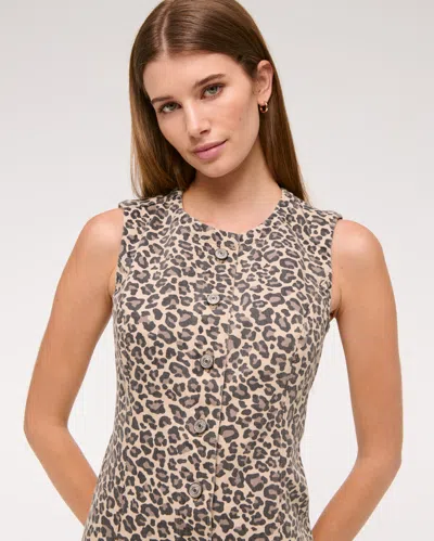 Abercrombie & Fitch The A&f Mara High-neck Vest Mini Dress In Animal Print