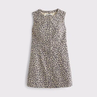 Abercrombie & Fitch The A&f Mara High-neck Vest Mini Dress In Animal Print