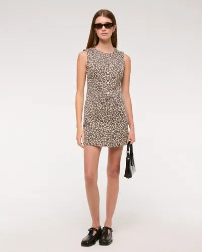 Abercrombie & Fitch The A&f Mara High-neck Vest Mini Dress In Animal Print