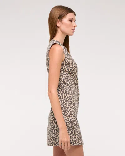 Abercrombie & Fitch The A&f Mara High-neck Vest Mini Dress In Animal Print