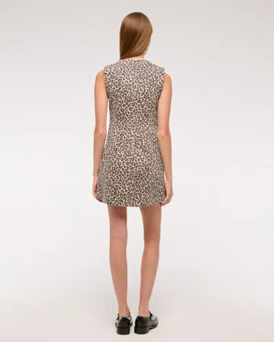 Abercrombie & Fitch The A&f Mara High-neck Vest Mini Dress In Animal Print