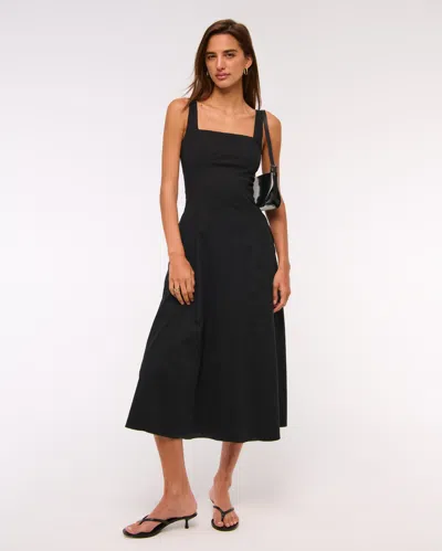Abercrombie & Fitch The A&f Mila Midi Dress In Black