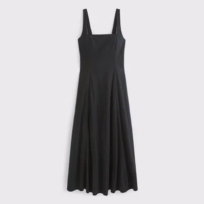 Abercrombie & Fitch The A&f Mila Midi Dress In Black
