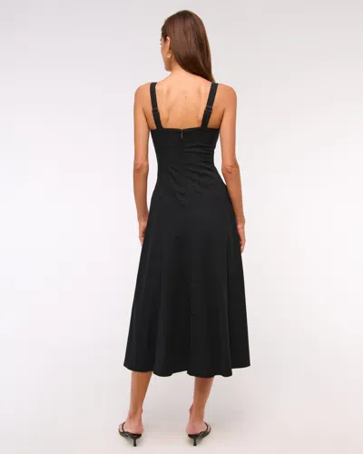 Abercrombie & Fitch The A&f Mila Midi Dress In Black