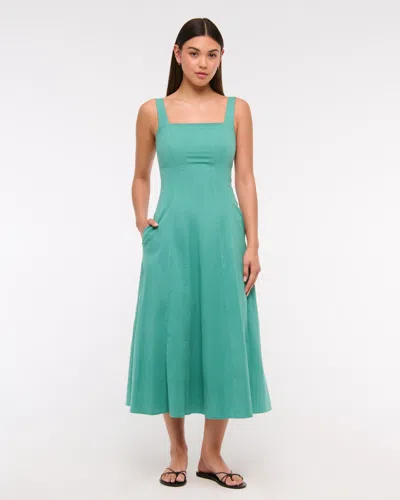 Abercrombie & Fitch The A&f Mila Midi Dress In Green