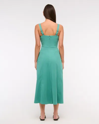 Abercrombie & Fitch The A&f Mila Midi Dress In Green