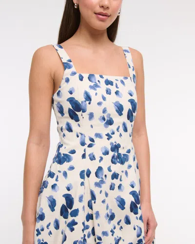 Abercrombie & Fitch The A&f Mila Bubble Hem Mini Dress In Blue